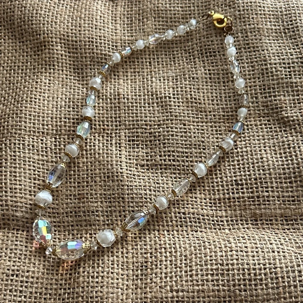 Elegant Crystal and other beaded Necklace